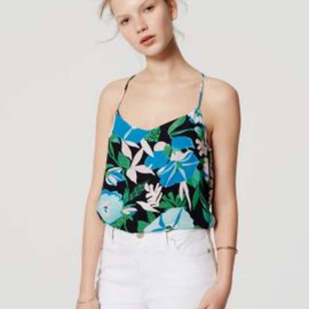 LOFT Jungle Floral Strappy Cami